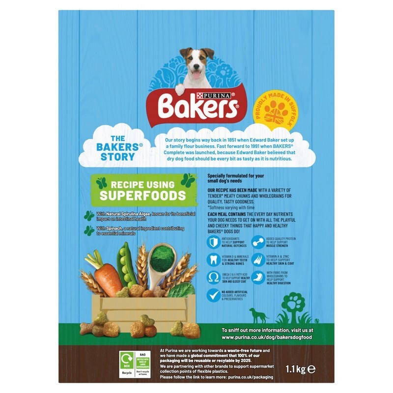 Bakers Complete Small Dog with Chicken 1.1kg x 5