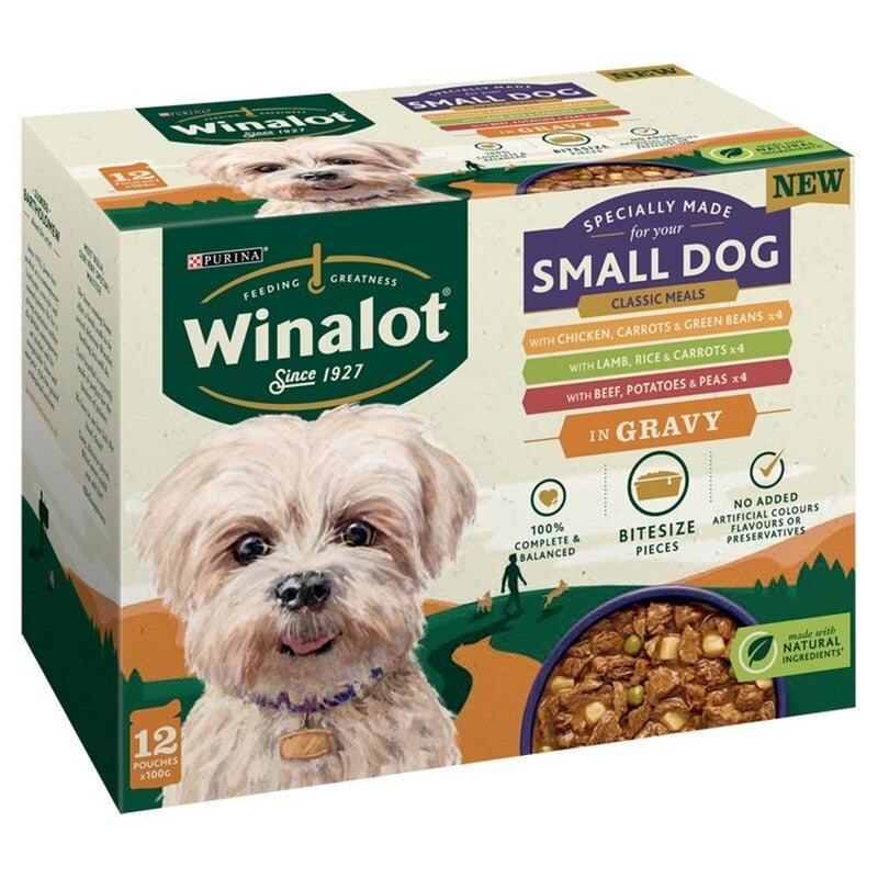 Winalot Small Dog Classic Meals in Gravy 100g x 12 x 4