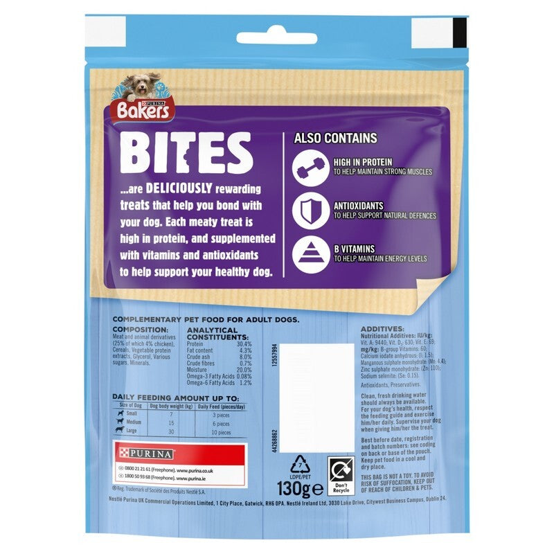 Bakers Bites Tasty Treats with Chicken 130g x 6