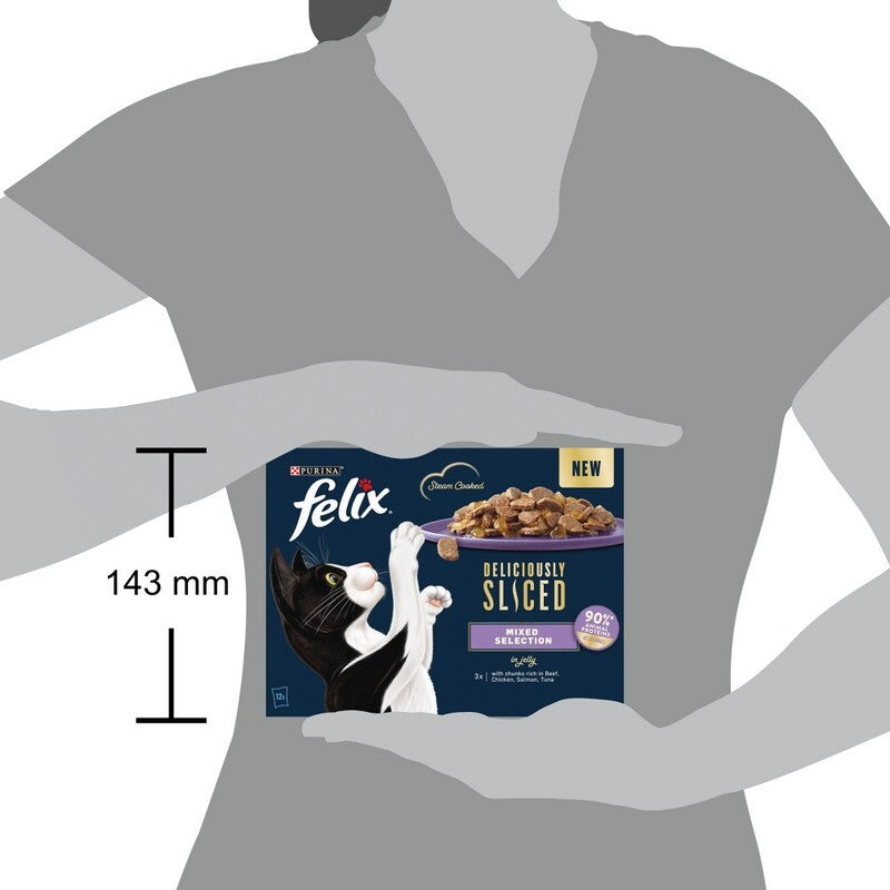 Felix Deliciously Sliced Mixed Selection in Jelly 80g x 12 x 4