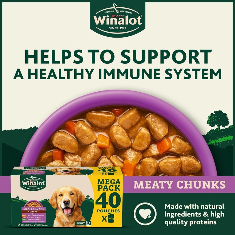 Winalot Adult Friday Suppers Fish Chunks in Gravy Pouches 100g x 40