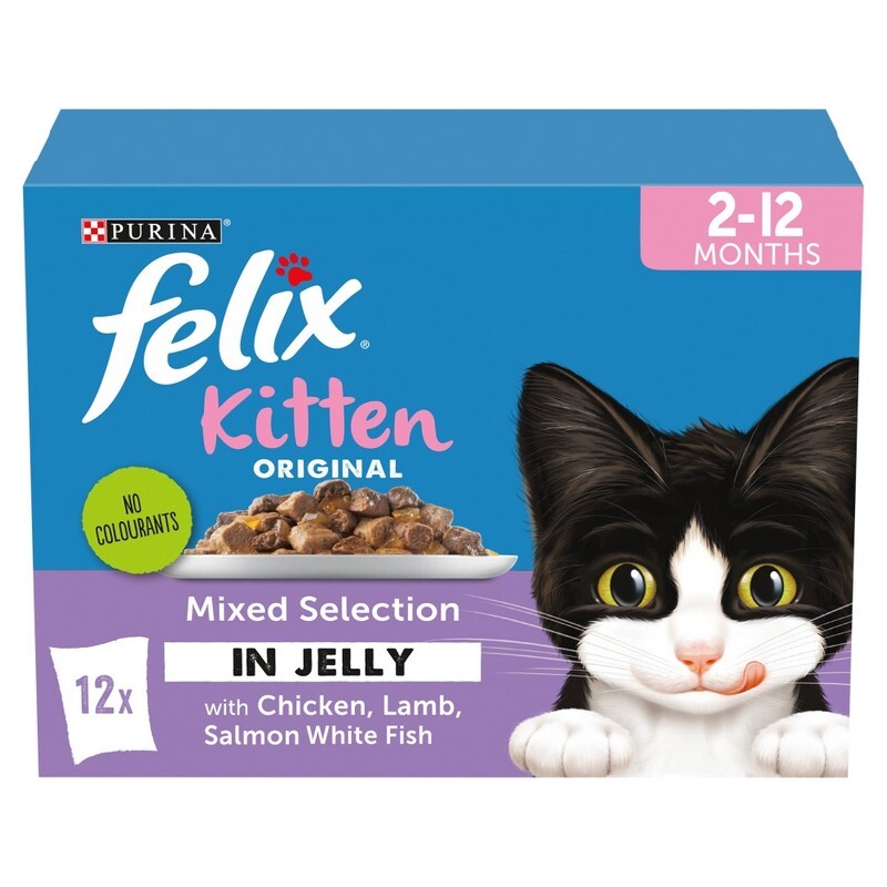 Felix Kitten Original Mixed Selection in Jelly Pouches 85g x 12 x 4