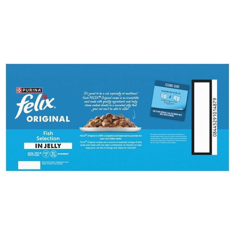 Felix Adult Original Fish Selection in Jelly Pouches 85g x 40