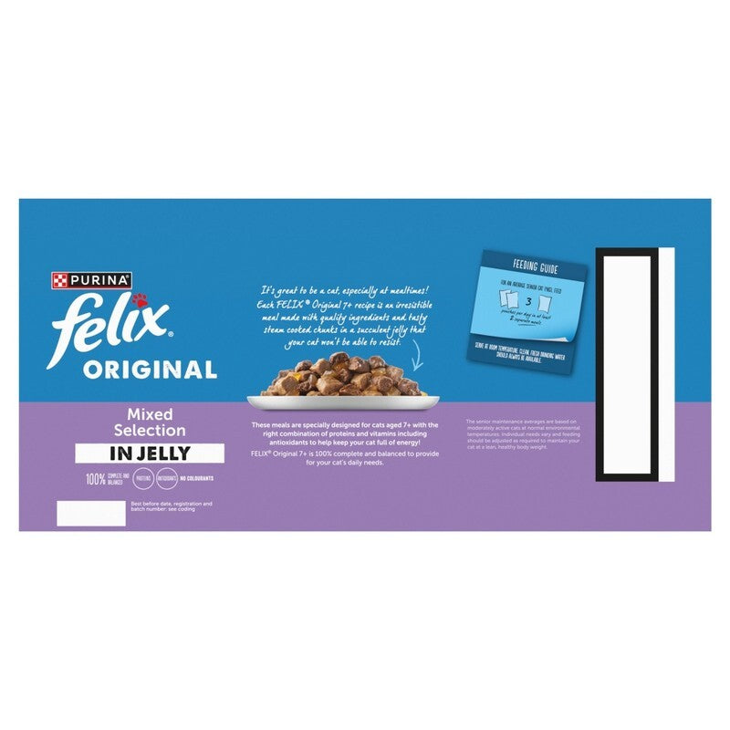 Felix Senior 7+ Original Mixed Selection in Jelly Pouches 85g x 40