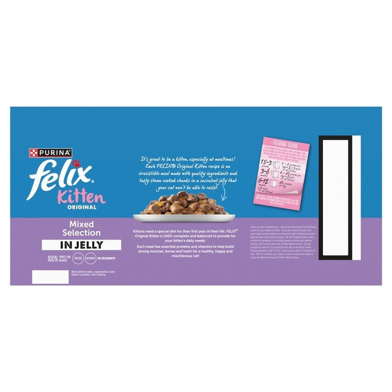 Felix Kitten Original Mixed Selection in Jelly Pouches 85g x 40