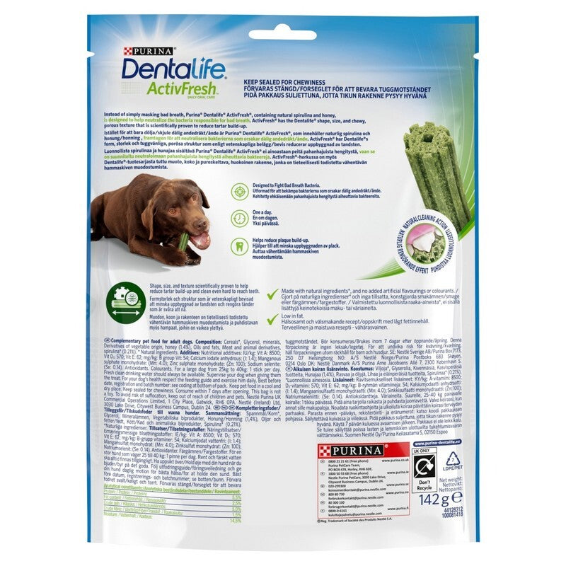 DentaLife ActivFresh Large 142g (4 Sticks) x 6