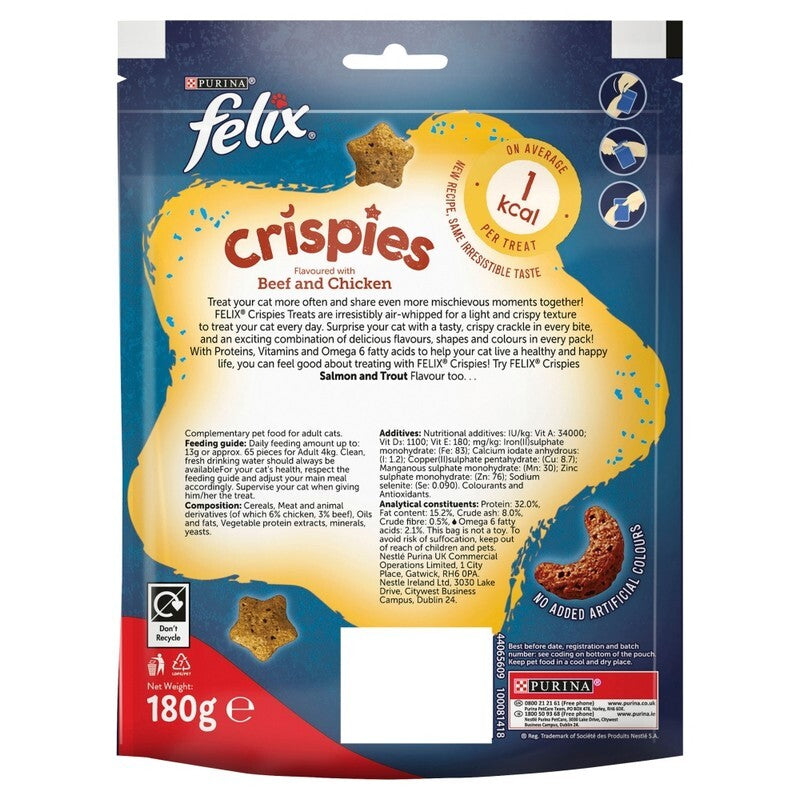 Felix Crispies Chicken & Beef 180g x 5