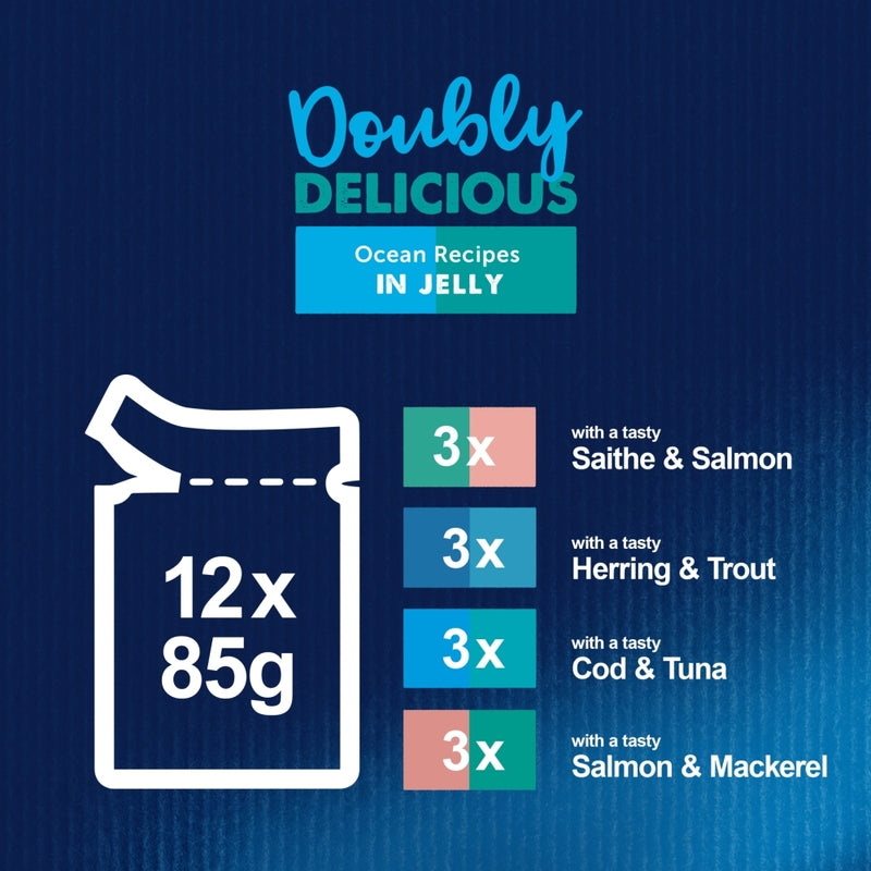 Felix Adult AGAIL Pouches Doubly Delicious Ocean 85g x 12 x 4