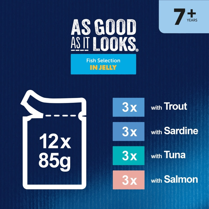 Felix Senior AGAIL Pouches 7+ Fish 85g x 12 x 4