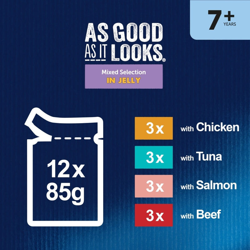 Felix Senior AGAIL Pouches 7+ Mixed 85g x 12 x 4
