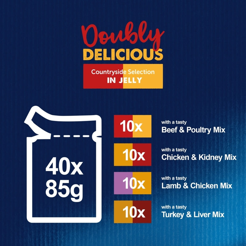 Felix Adult AGAIL Pouches Doubly Delicious Meat 85g x 40