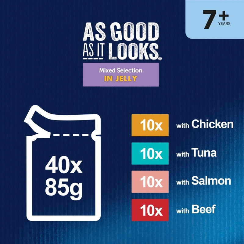Felix Pouches AGAIL Senior 7+ Meat 85g x 40