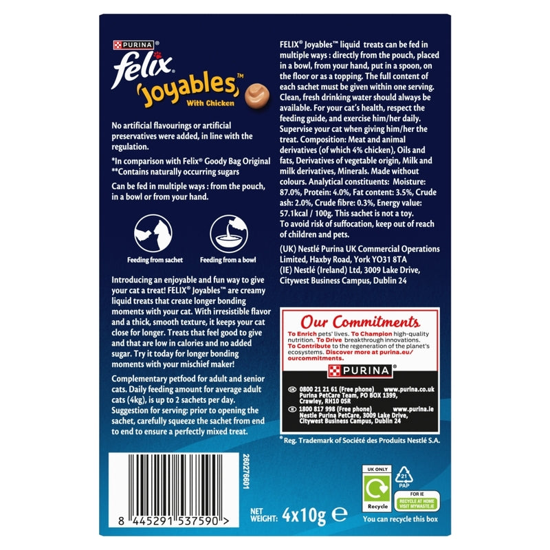 Felix Joyables Chicken Liquid Cat Treats 10g x 4 x 11