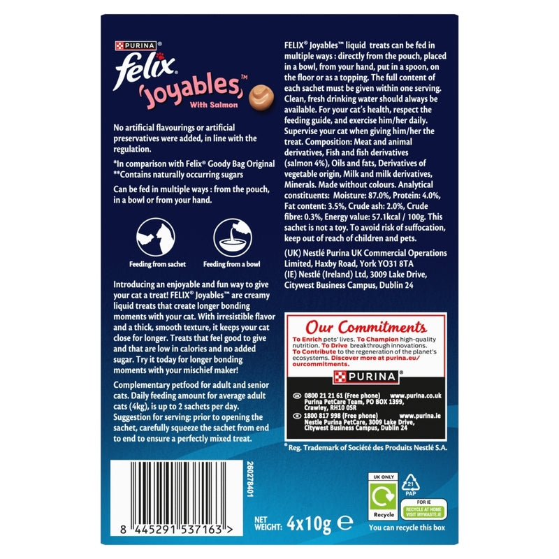 Felix Joyables Salmon Liquid Cat Treats 10g x 4 x 11