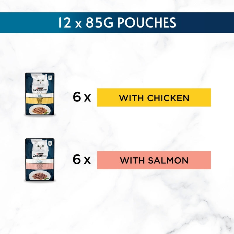 Gourmet Perle Senior 7+ Mini Fillets in Gravy 85g x 12 x 4