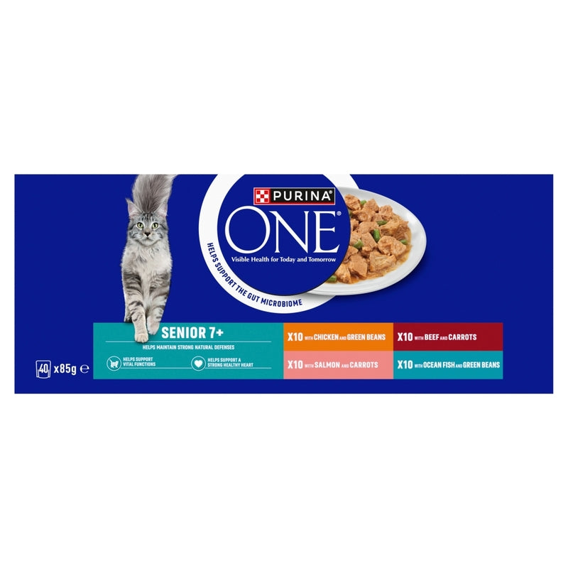 Purina One Senior 7+ Mini Fillets Mixed Pouches 85g x 40