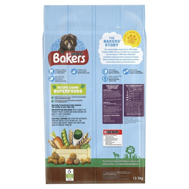 Bakers Complete Senior with Chicken & Veg 12.5kg