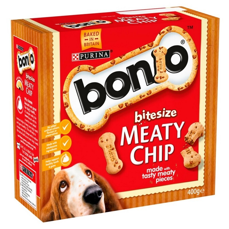 Bonio Meaty Chip Bite-Size Biscuits 400g x 5