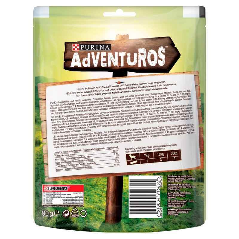 Nestle Purina Adventuros Strips Dog Treats 6 x 90g