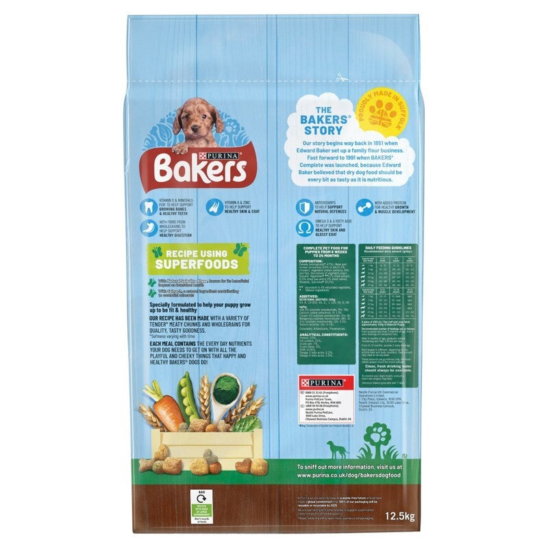 Bakers Puppy Complete with Chicken & Veg 12.5kg