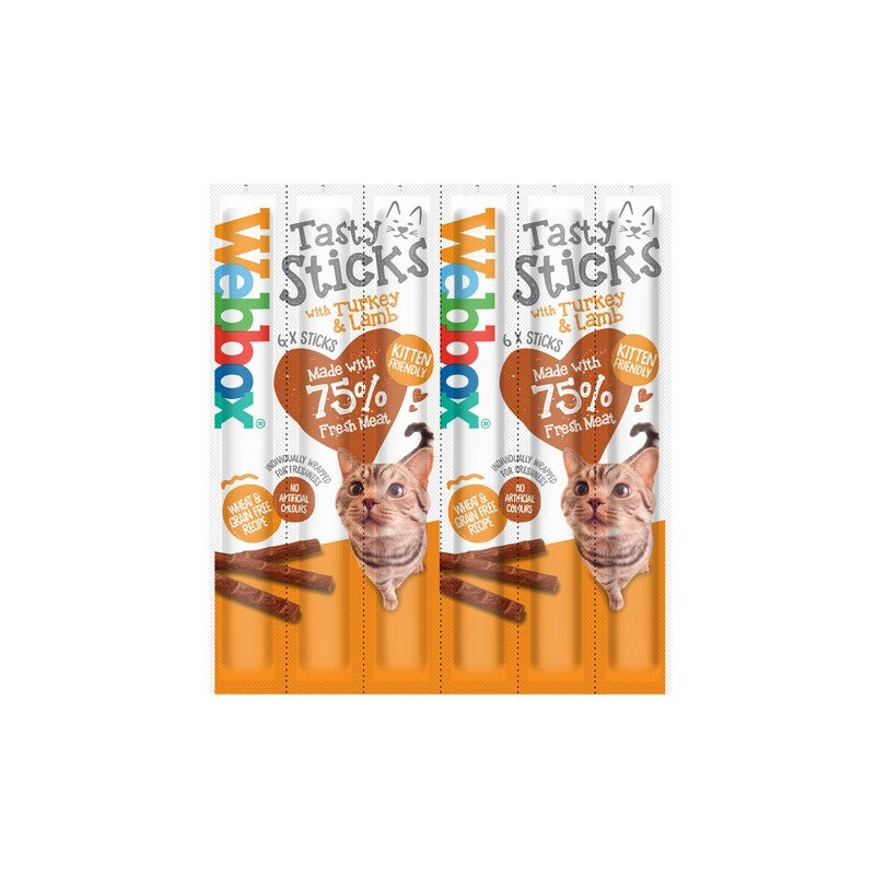 Webbox Tasty Sticks Cat Turkey & Lamb 6 x 12