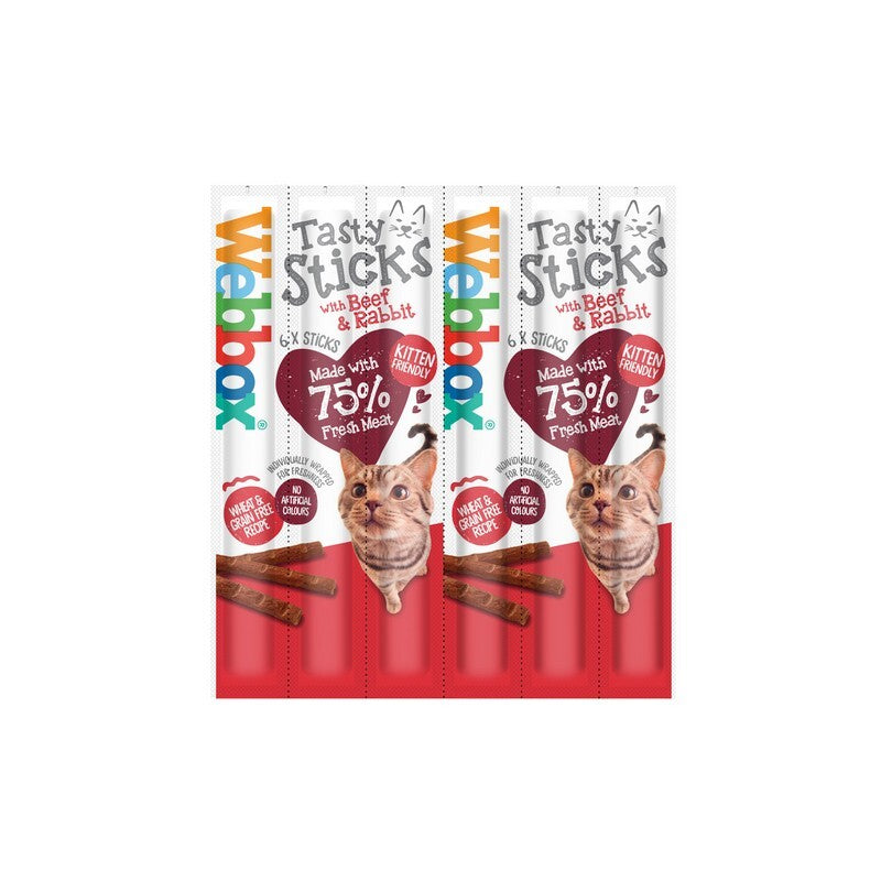 Webbox Tasty Sticks Cat Beef & Rabbit 6 x 12