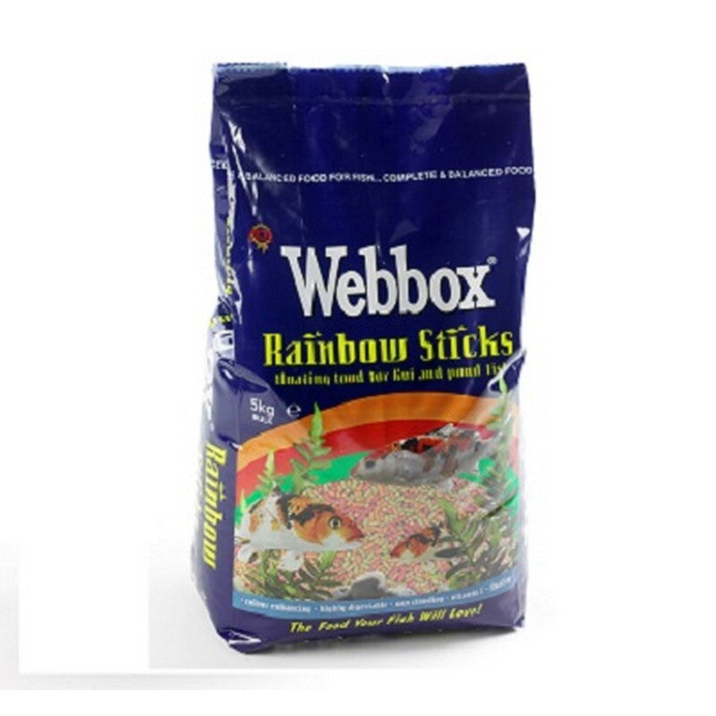 Webbox Fish Rainbow Pond Sticks 5kg