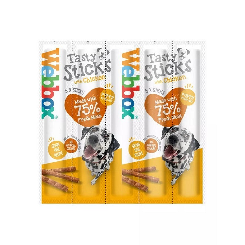 Webbox Tasty Sticks Chicken Large 5 Sticks x 18