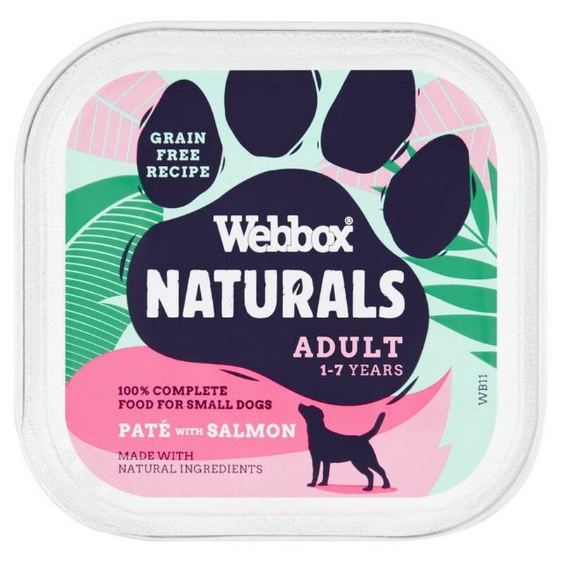 Webbox Naturals Dog Adult Salmon Pate 150g x 11
