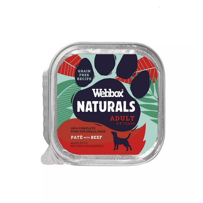 Wbbox Naturals Dog Adult Beef Pate 150g x 11