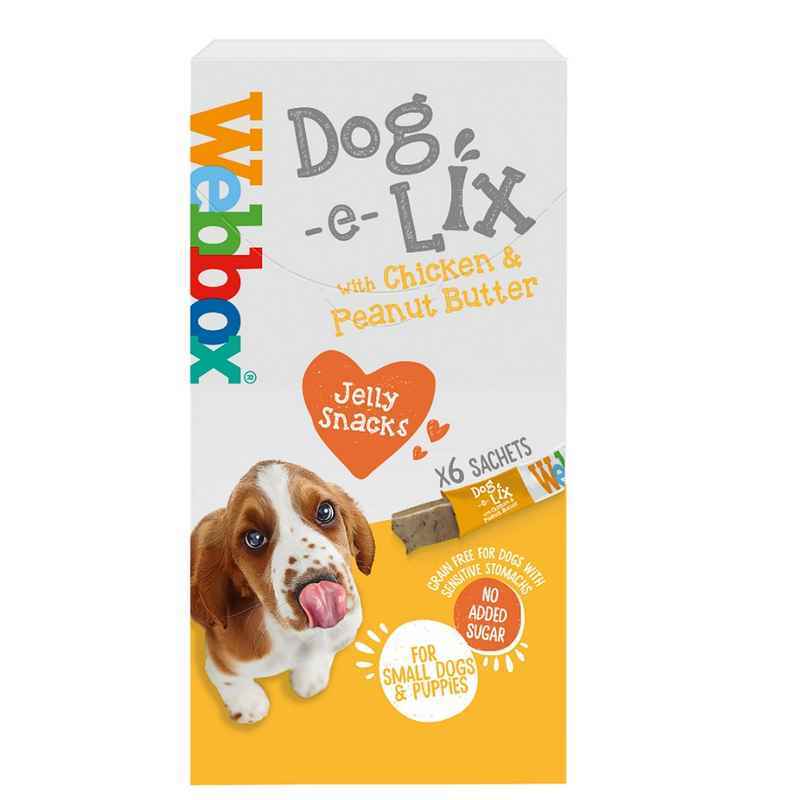 Webbox Dog-e-Lix Jelly Chicken & Peanut Butter Creamy Treat 90g x 11