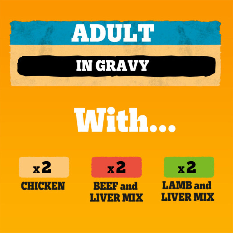 Pedigree Tins Country Casseroles in Gravy 400g x 6 x 4