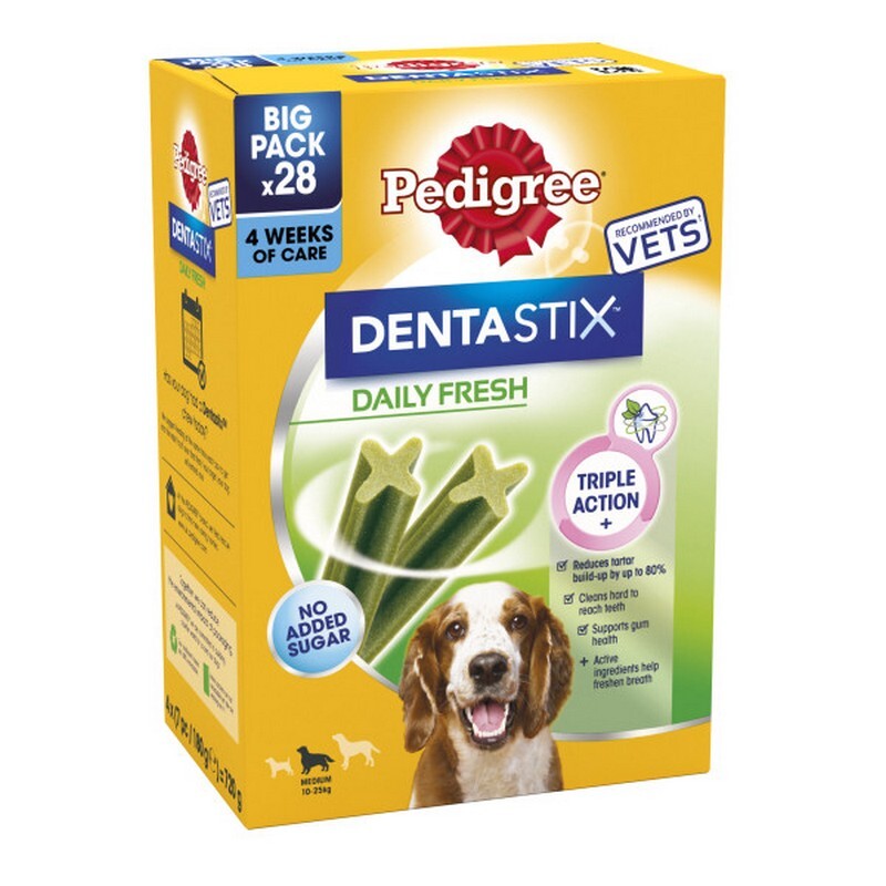 Pedigree Dentastix Fresh Daily Dental Chews Medium Dogs 4 x 28 Sticks