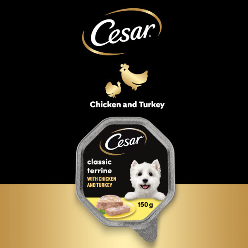 Cesar Classics Terrine with Tasty Chicken & Turkey 14 x 150g