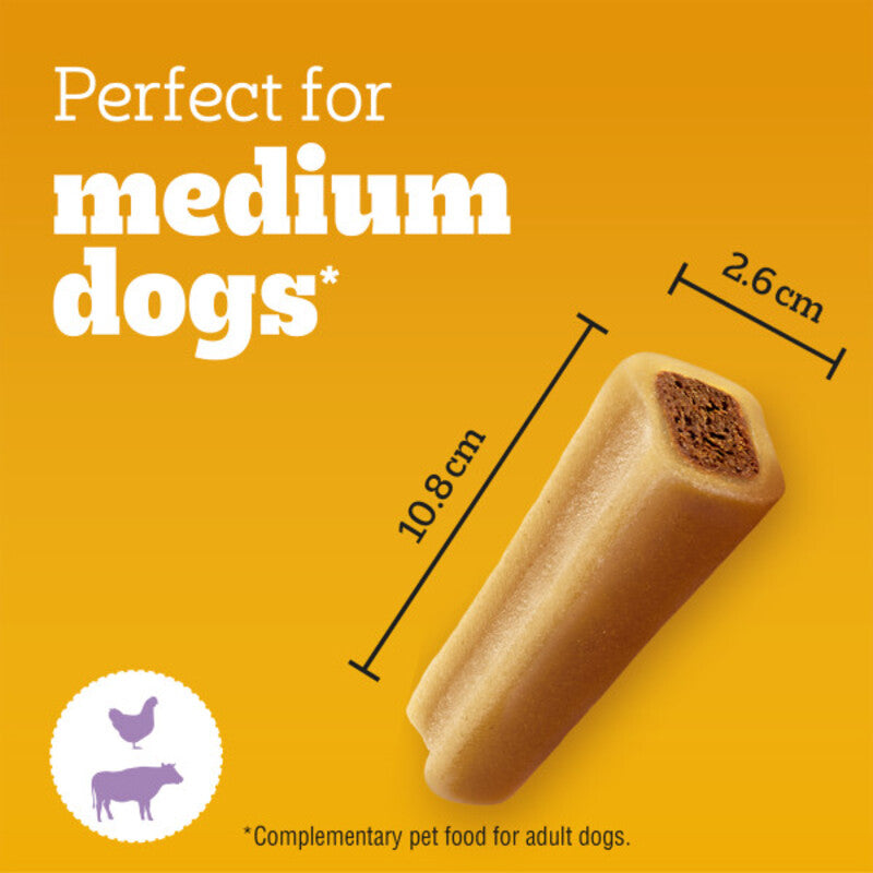 Pedigree Jumbone Medium Beef & Poultry 2 Chews x 12