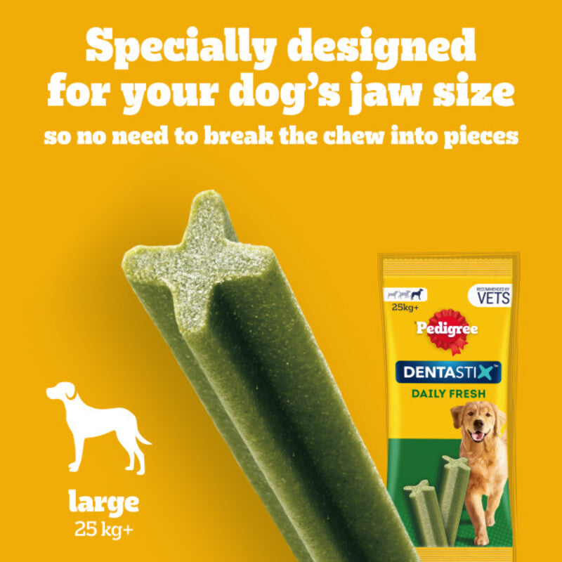 Pedigree Dentastix Fresh Daily Dental Chews Large Dog 4 x 21 Sticks