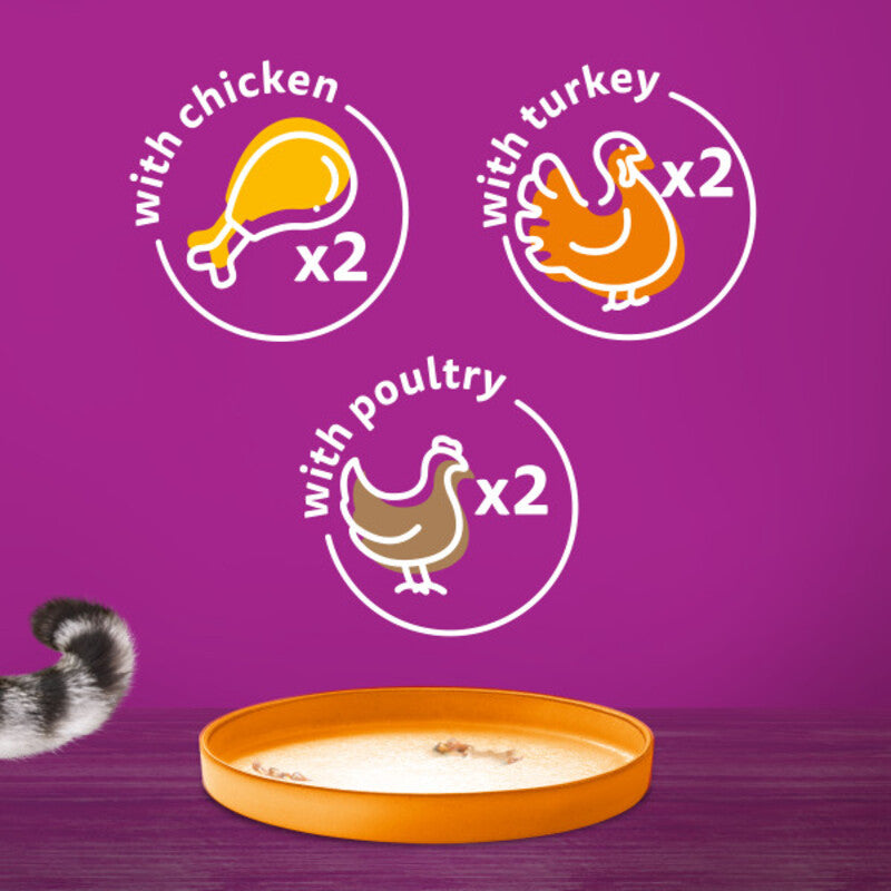 Whiskas 1+ Adult Farm Menu in Jelly Tins 400g x 6 x 4