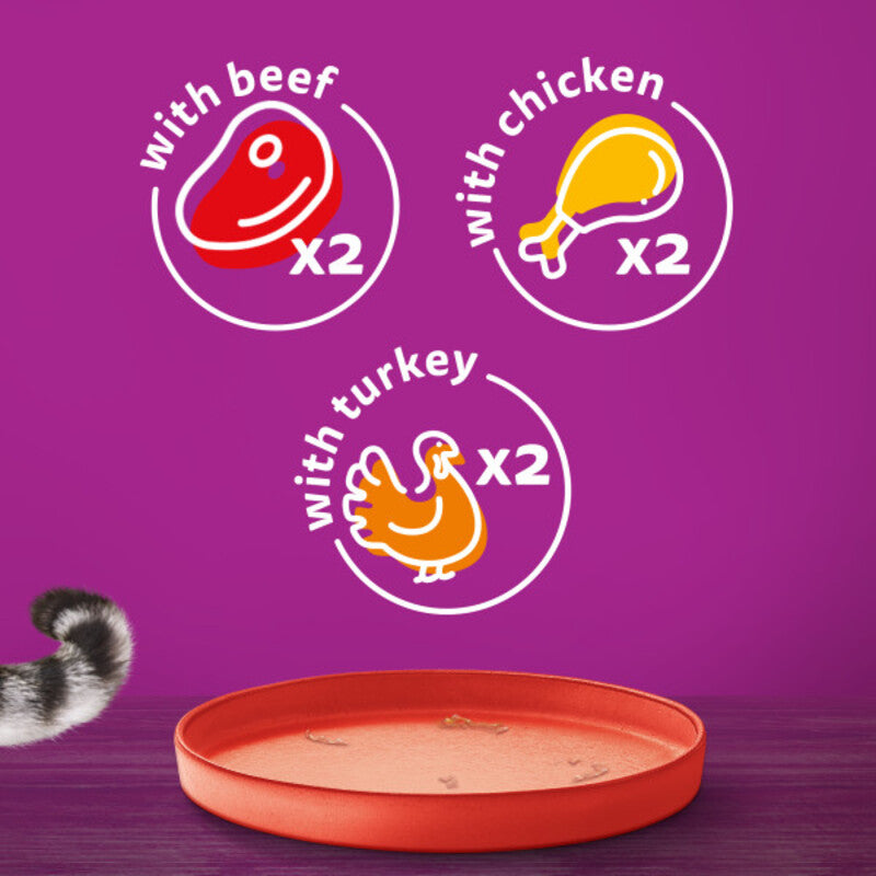 Whiskas 1+ Adult Meaty Menu in Jelly 400g x 6 x 4