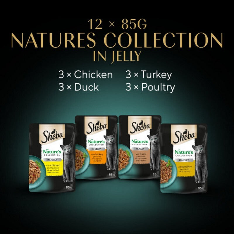 Sheba Natures Collection Poultry Selection in Jelly Pouches 85g x 12 x 4