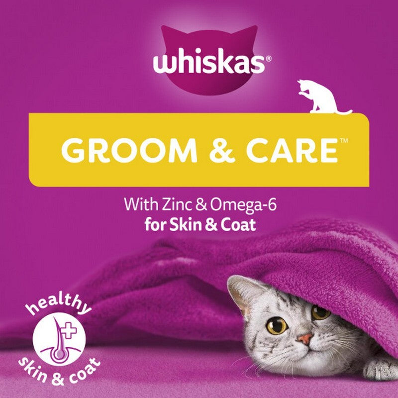 Whiskas Groom & Care with Chicken Cat Treat 45g x 8