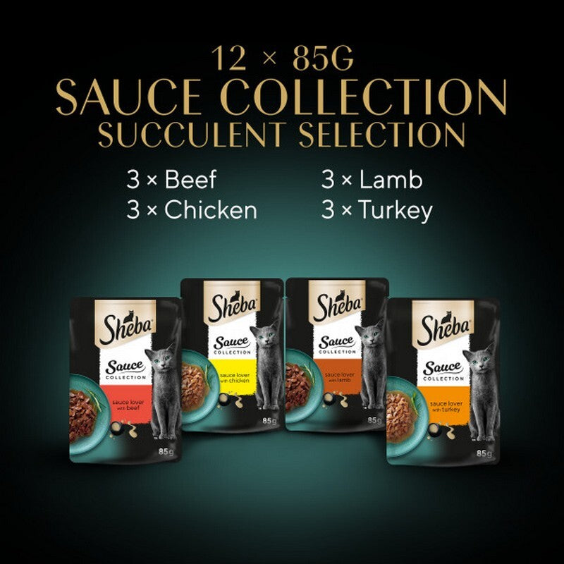 Sheba Sauce Collection Mixed Succulent in Gravy 85g x 12 x 4