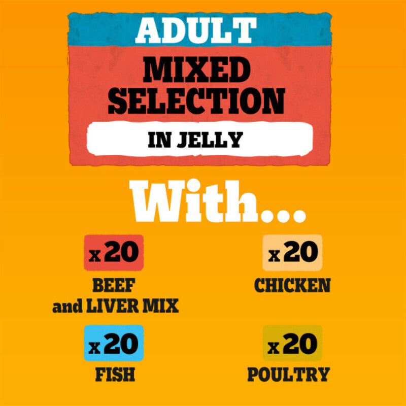 Pedigree Adult Mixed Selection in Jelly 100g x 80