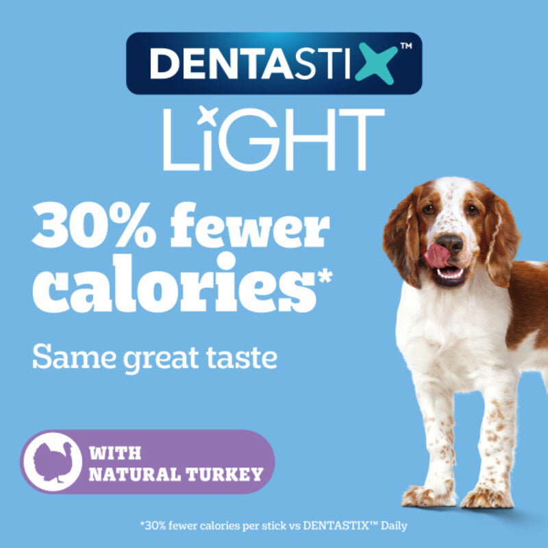Pedigree Dentastix Light Daily Dental Chew Medium Dog 5 Sticks x 6