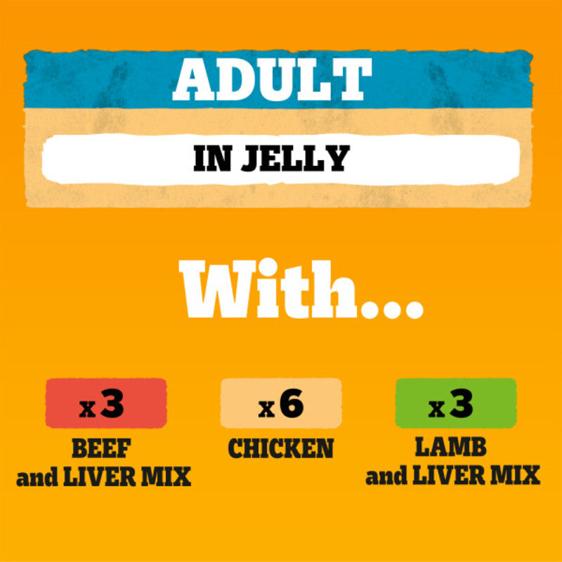 Pedigree Tins Mixed Selection in Jelly 385g x 12 x 2