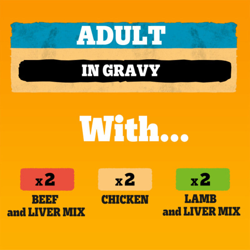Pedigree Tins Mixed Selection in Gravy 400g x 6 x 4