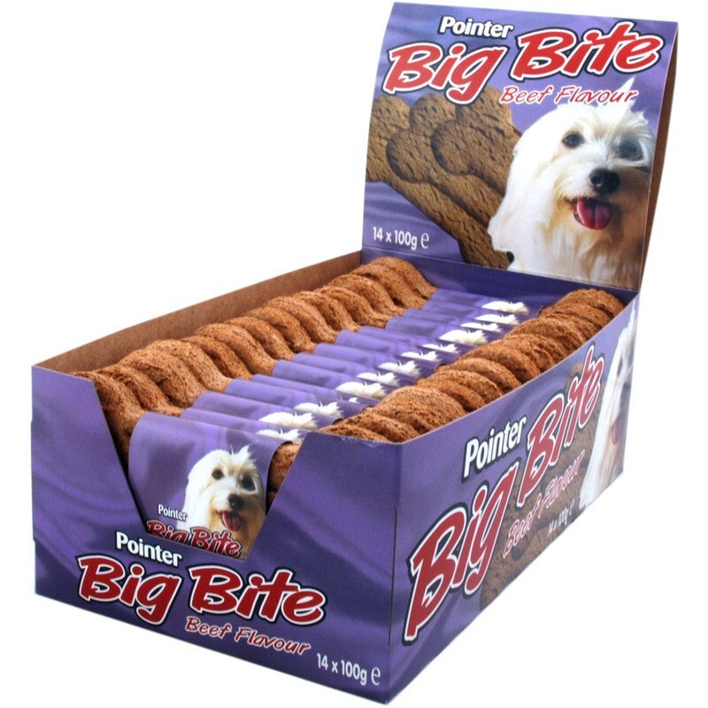 Pointer Big Bite Beef Biscuits Dog Treats 14s