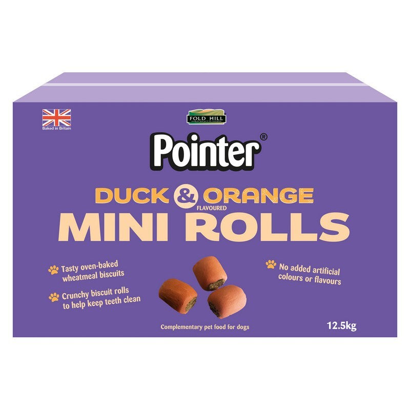 Pointer Duck & Orange Mini Rolls 12.5kg