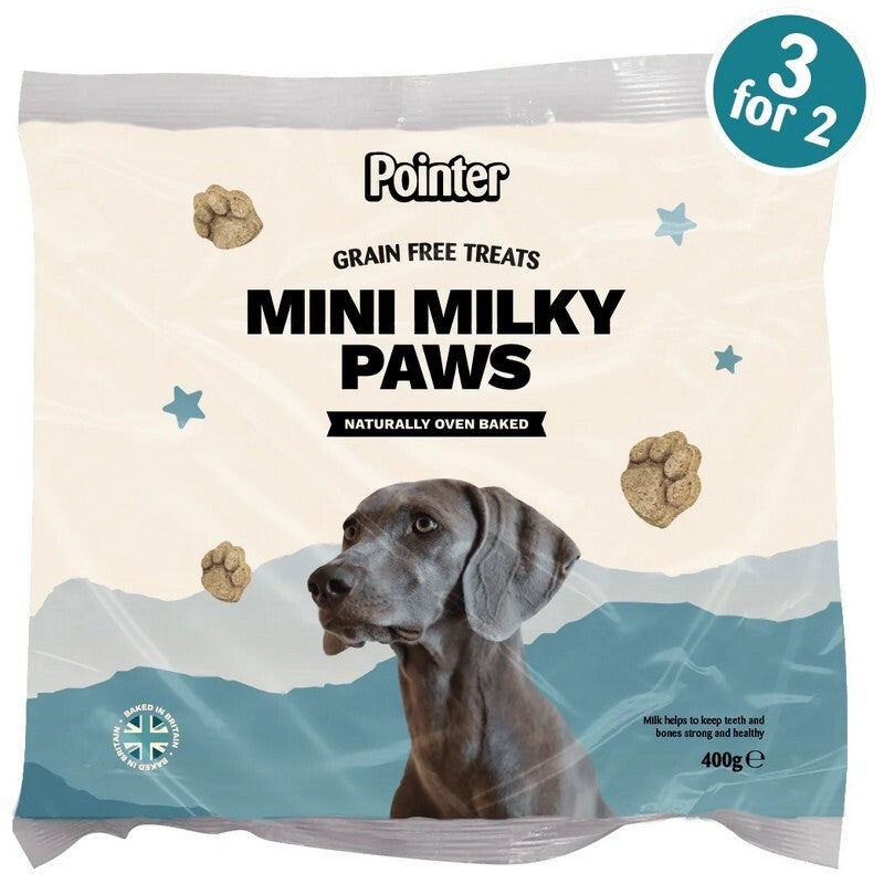 Pointer Mini Milky Paws Grain Free Dog Treats 400g x 6