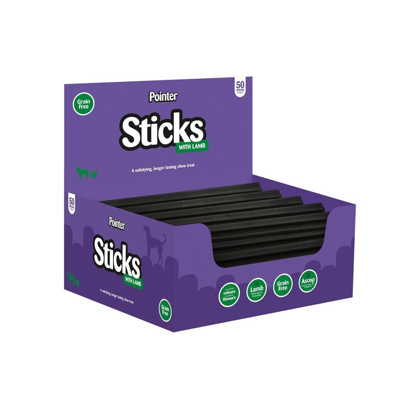 Pointer Lamb Sticks Grain Free Dog Treats 54g x 50