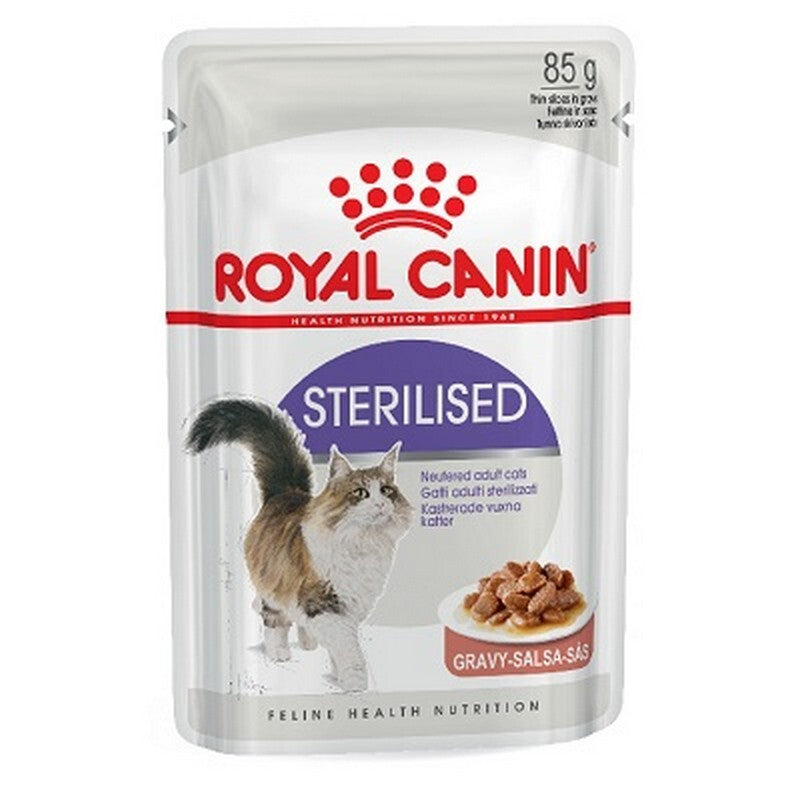 Royal Canin Sterilised Cat Food in Gravy Pouch 85g x 12